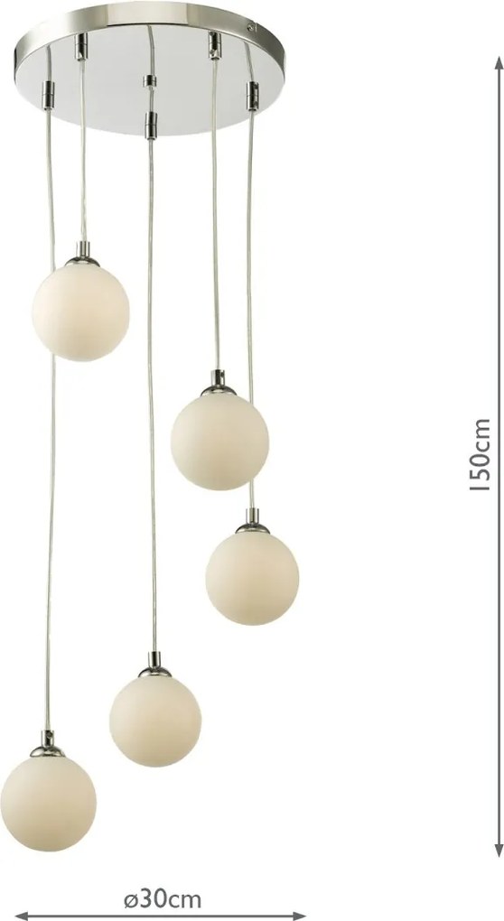 Dar Lighting modern függeszték federico csiszolt króm darfed0550-02