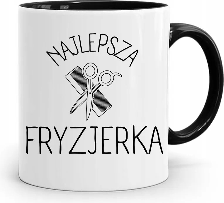 Bögre Fekete Fodrász Ajándék Legjobb Fodrász Nyomtatott Fotóval