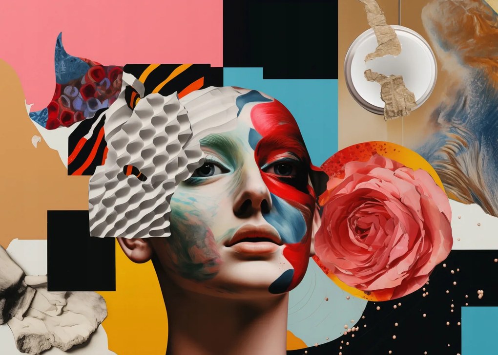 Poszter 70x50cm Arany színű élő bőr