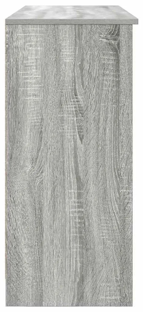 szürke sonoma szerelt fa tálalószekrény fiókos 101x35x76 cm