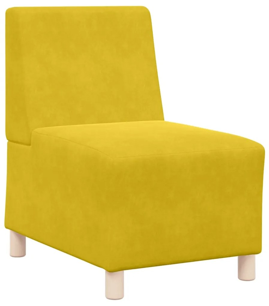 sárga bársony kanapéfotel 55 cm