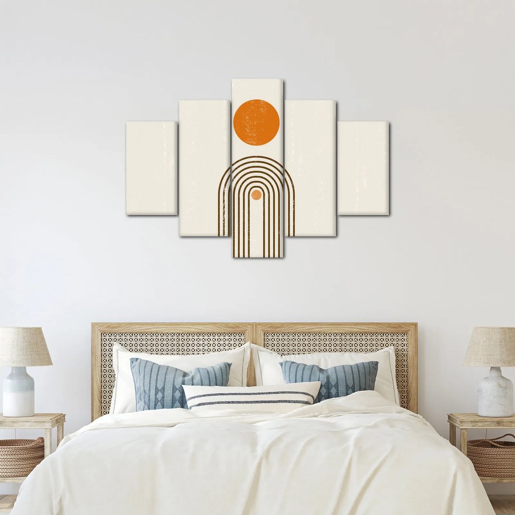 Kép - Barna ívek (150x105 cm)
