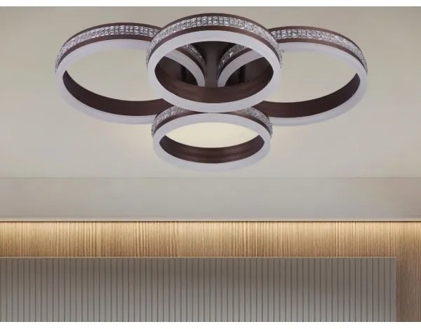 LED fényerőszabályozható felületre szerelhető csillár LED/150W/230V 3000-6500K + távirányító