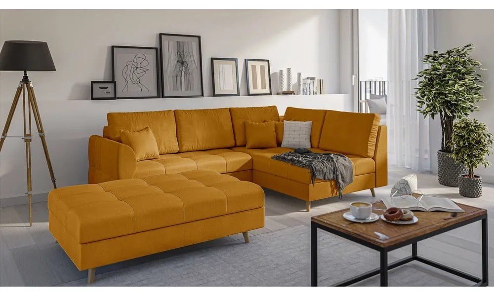 Mustársárga lábtartó Ariella – Ropez