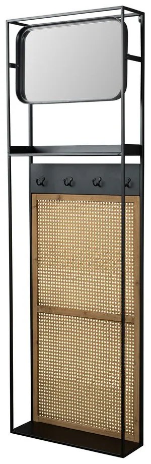 Fali tükör polccal és fogassal 53x165 cm Langres – Dutchbone
