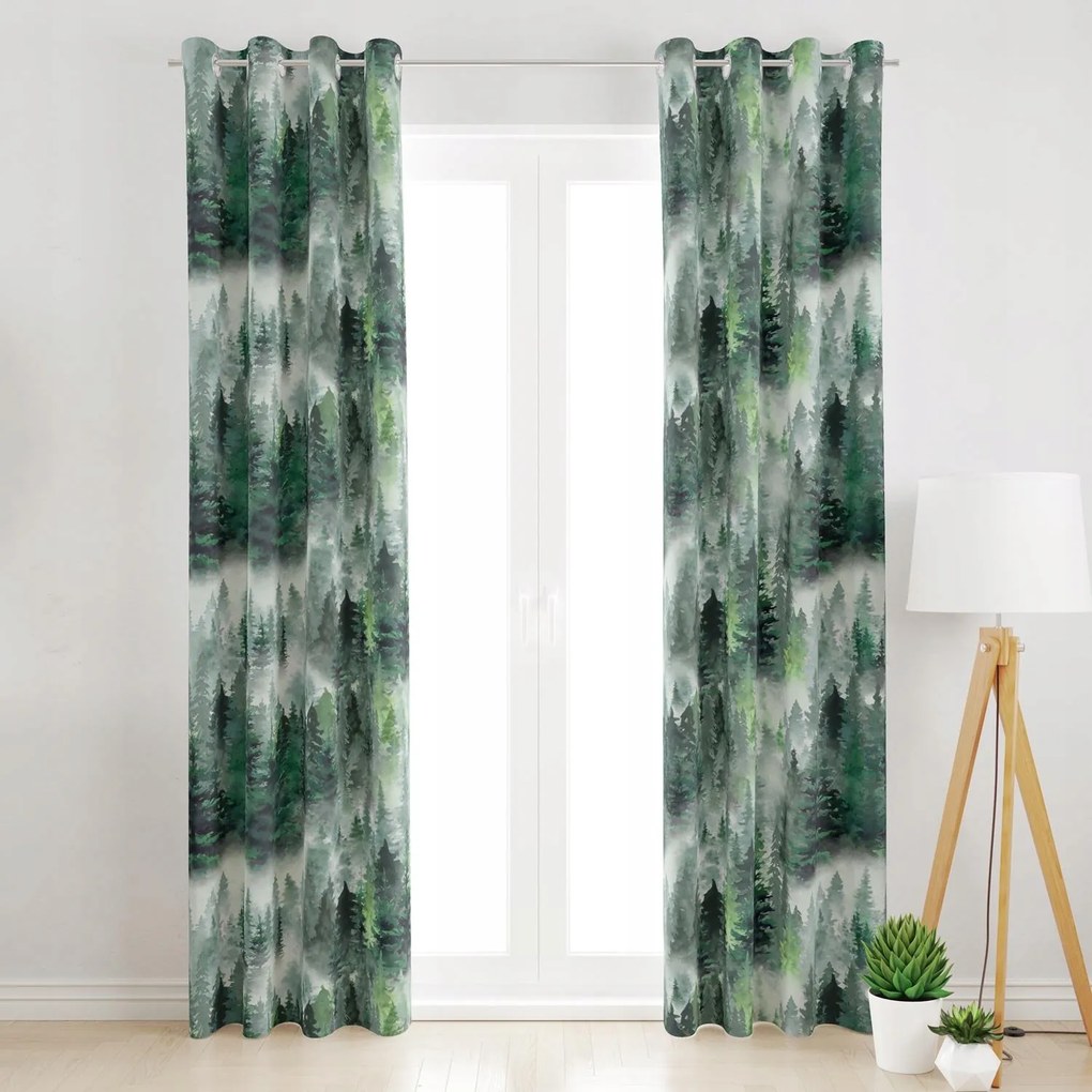 Karácsonyi Függöny Átvezetőkkel A Karácsonyfákhoz 145x220