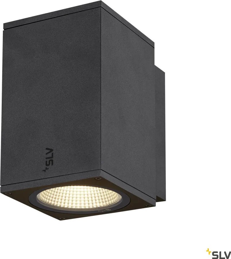 SLV 1003417 ENOLA SQUARE Modern Kültéri Fali Lámpa Antracit, Átlátszó LED IP65