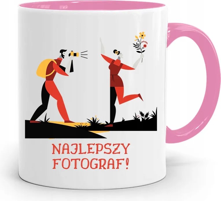 Rózsaszín Bögre Fotósnak Legjobb Fotós Nyomtatott Fotó