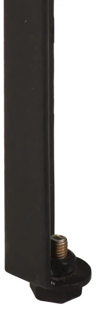 barna tömör mangófa és vas konzolasztal 110 x 35 x 76 cm