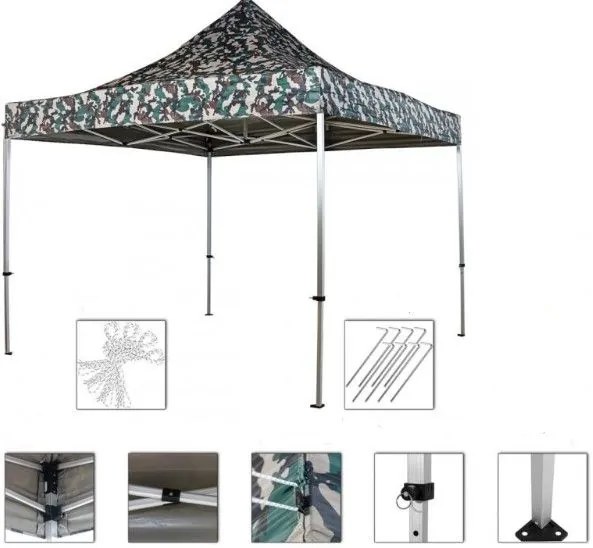 INSTENT PRO Kerti pavilon 3 x 3 m Woodland + 2 oldalfal