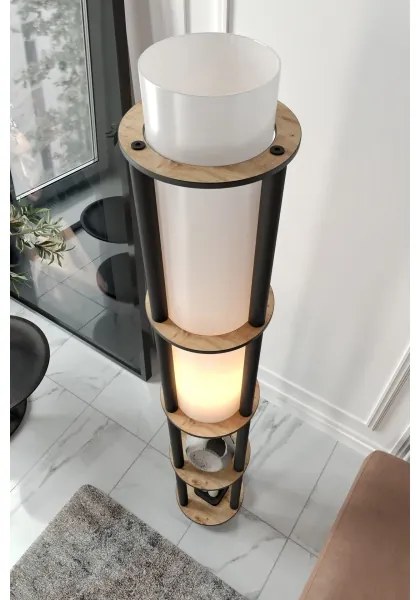 Állólámpa polcokkal NOTO 1xE27/40W/230V bézs/fekete