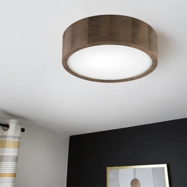 Brilagi - LED mennyezeti lámpa CARVALHO 1xE27/60W/230V tölgy-dió, átm. 27 cm