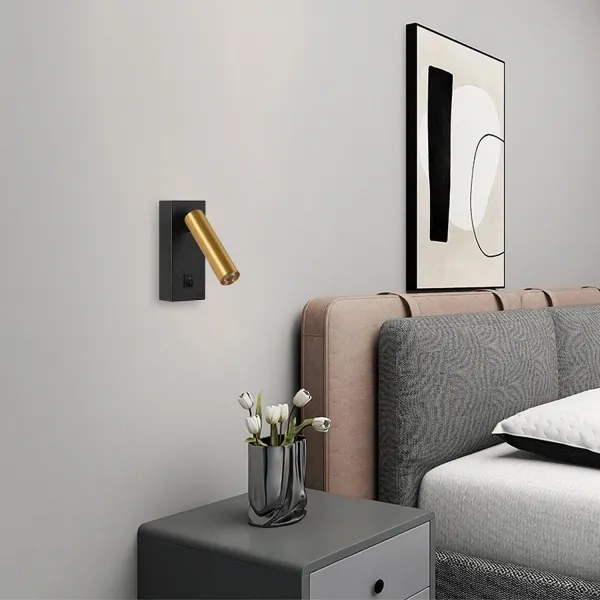 Brilagi - LED Fali spotlámpa MAYA LED/3W/230V 4000K fekete/arany