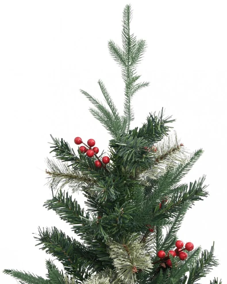zöld karácsonyfa fenyőtobozokkal 225 cm