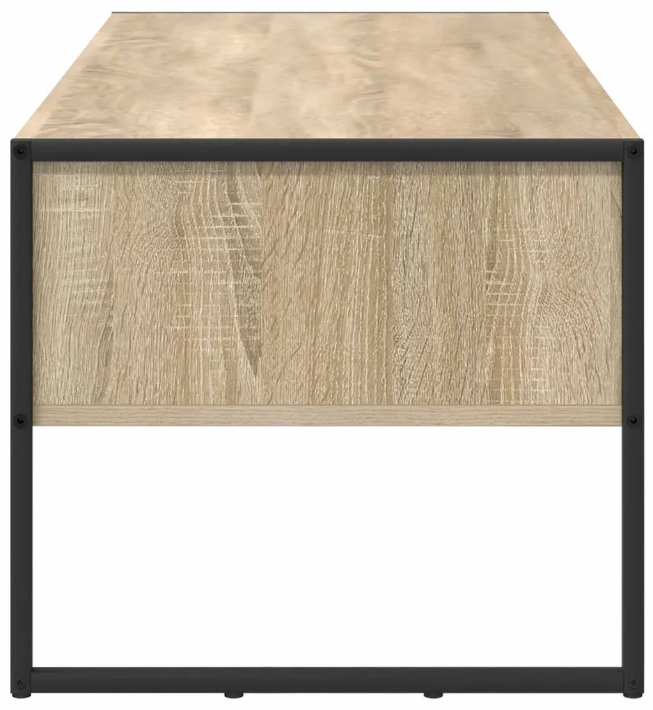 vidaXL Dohányzóasztal fiókkal Sonoma 100 x 46 x 40 cm Faanyag