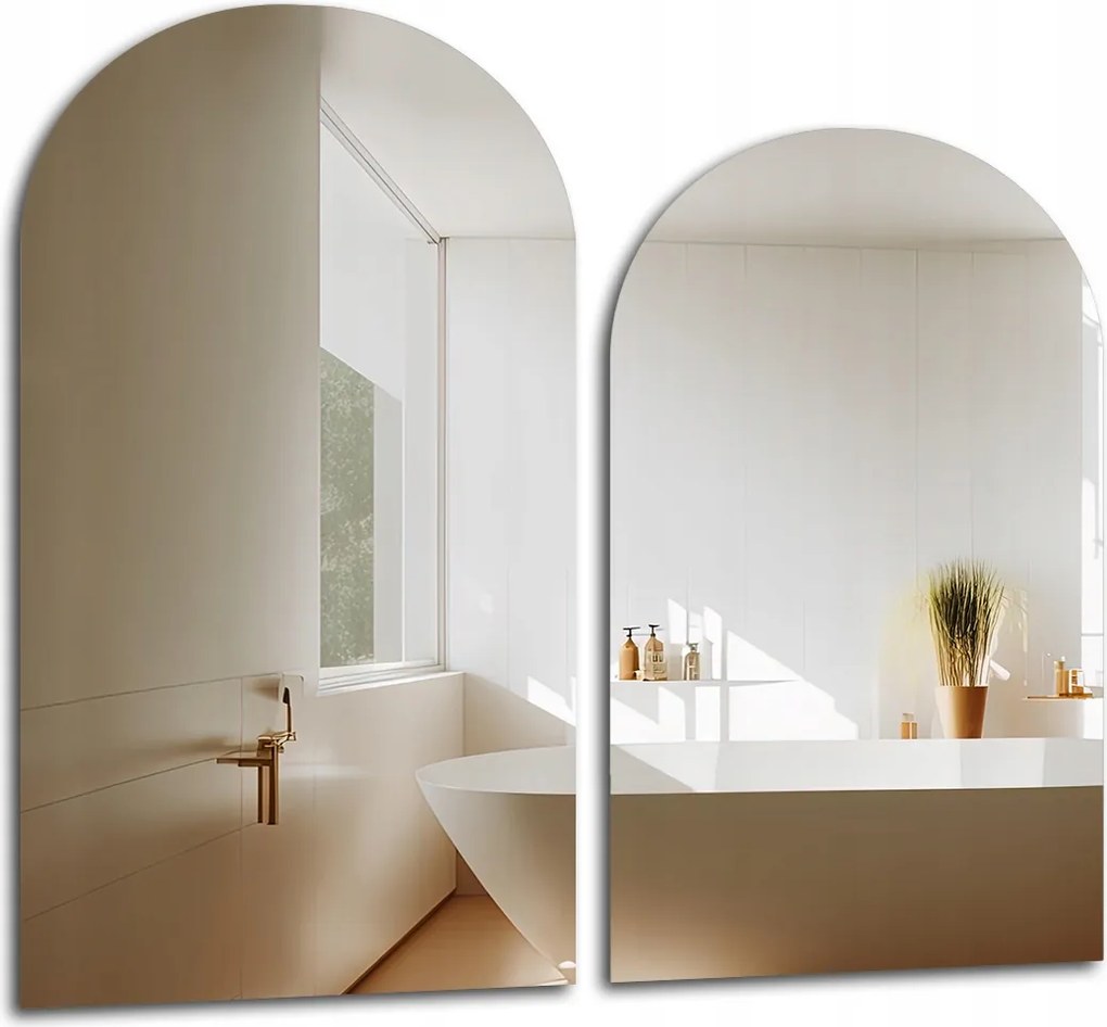 Frank két darabos félig ovális fürdőszobai tükör szett 60x150cm 60x180cm