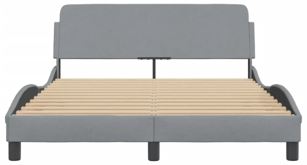 világosszürke szövet ágykeret Dover 140 x 190 cm