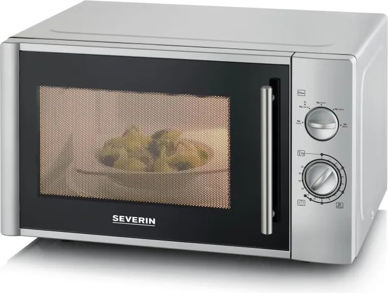Severin MW 7772 - Mikrohullámú sütő 900W/230V 28 l rozsdamentes acél/fekete