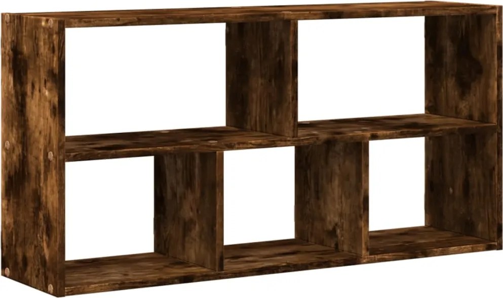 vidaXL füstös tölgy színű szerelt fa fali polc 100 x 25 x 50 cm