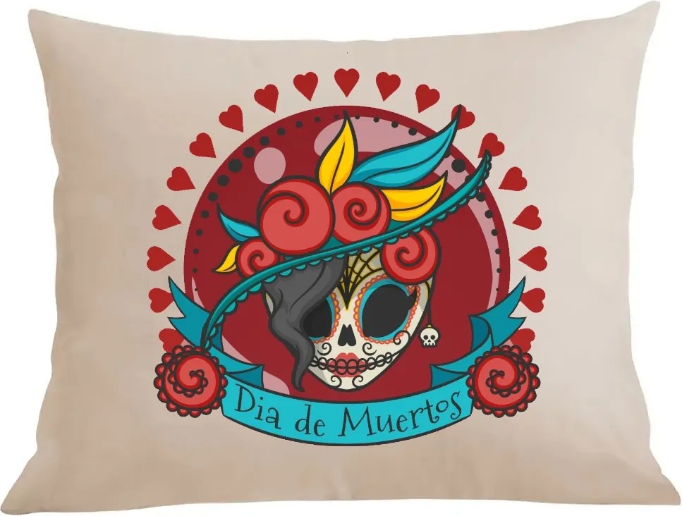 Párna párnahuzat Dia de Muertos