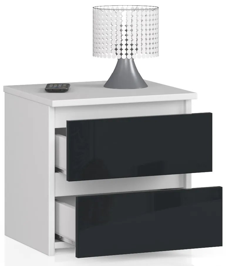 Éjjeliszekrény Cleania CL2 (fényes grafit). Akció -15%. 1069508
