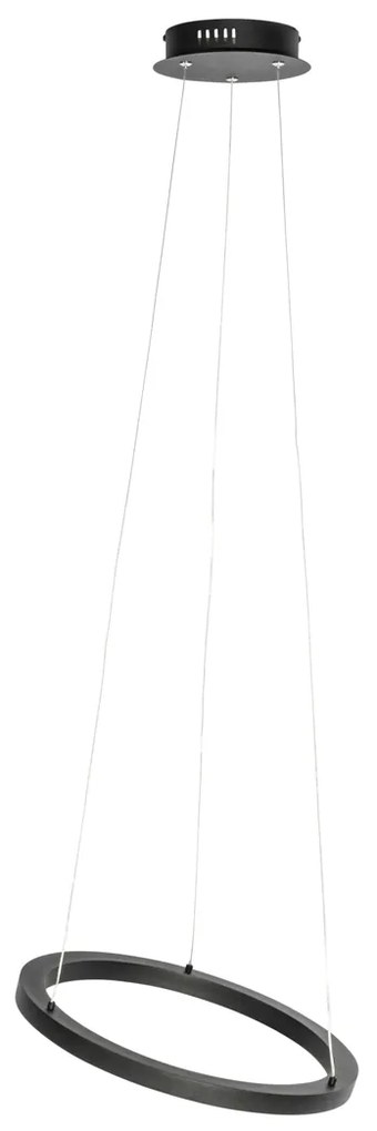 Függőlámpa fekete 40cm LED-del, 3 fokozatú dimmerrel - Girello