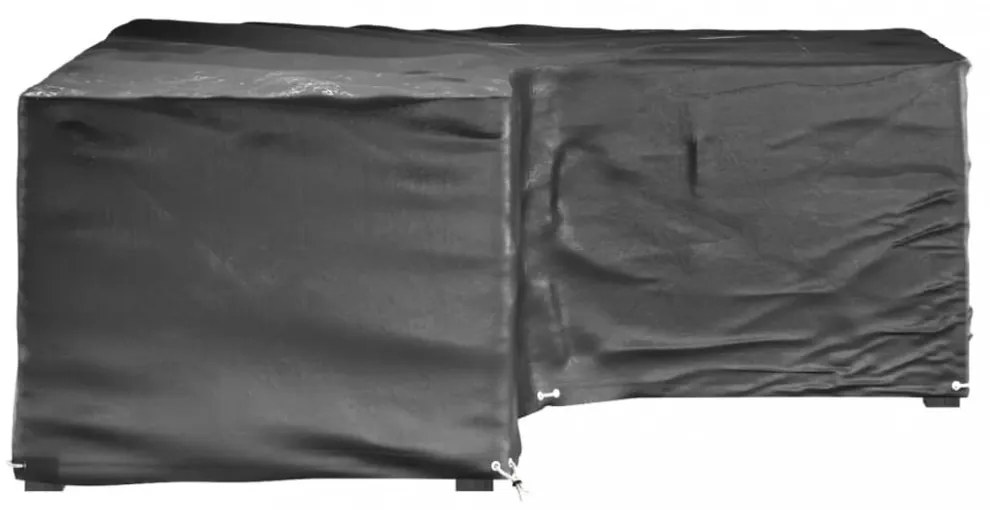 2 db L-alakú kerti bútorhuzat 12 fűzőlyukkal 185x185x70 cm
