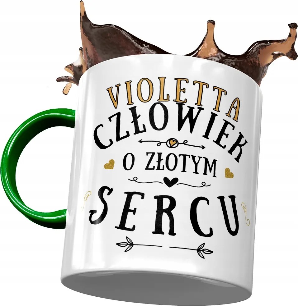 Zöld Bögre Violetta Barátnőknek Ajándék Nyomtatott Fotóval