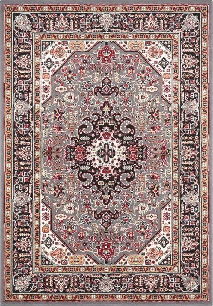 Hagyományos szőnyeg nappaliba 120x170cm, klasszikus szürke-barna minta