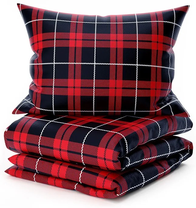 Mikroplüss ágyneműhuzat ALBURY piros Ágyneműhuzat mérete: 70 x 90 cm | 140 x 200 cm