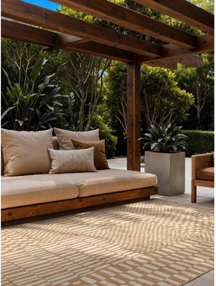 Krémszínű-natúr színű kültéri-beltéri szőnyeg 160x230 cm Haringey Barkham – Ted Baker