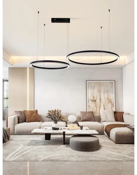 Immax NEO 07216L - LED dimmelhető FINO csillár 93W/230V 60/80cm fekete Tuya+DO