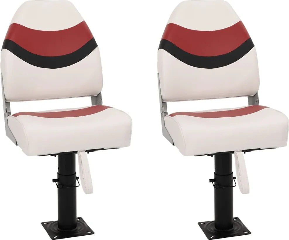 vidaXL 4 részes magas háttámlás összecsukható hajóülésszett