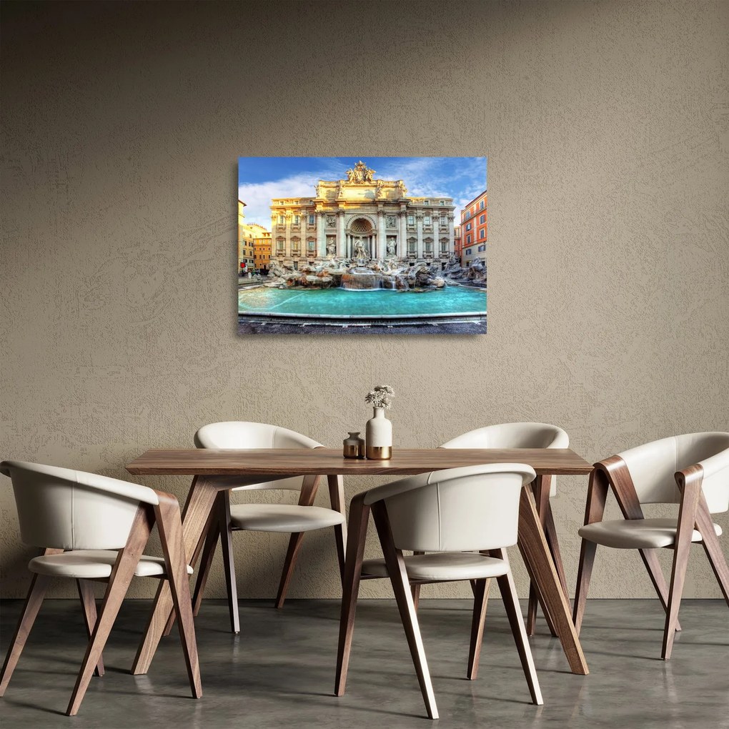 Üveg kép - Trevi-kút (70x50 cm)