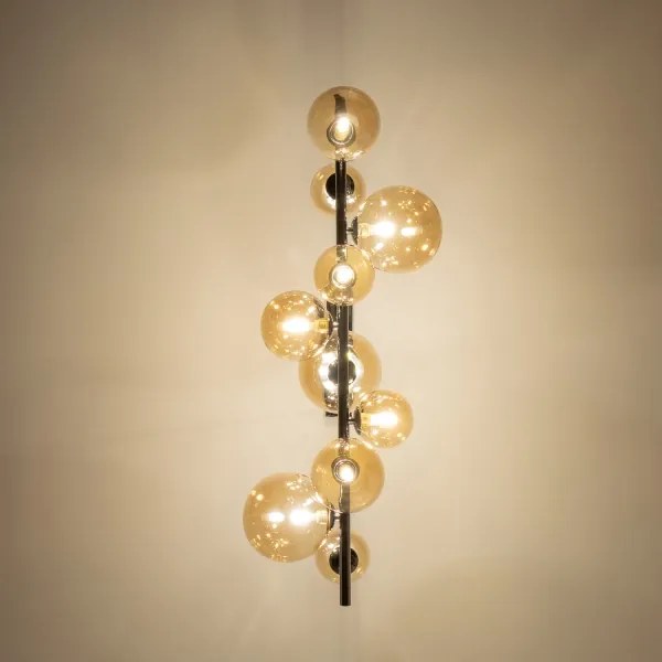 Brilagi - LED csillár kábelen MILLA 10xG9/3W/230V fekete króm/arany