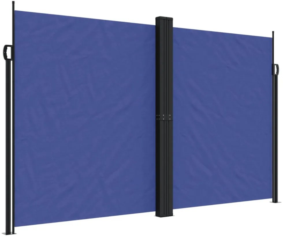 kék behúzható oldalsó napellenző 200 x 1000 cm