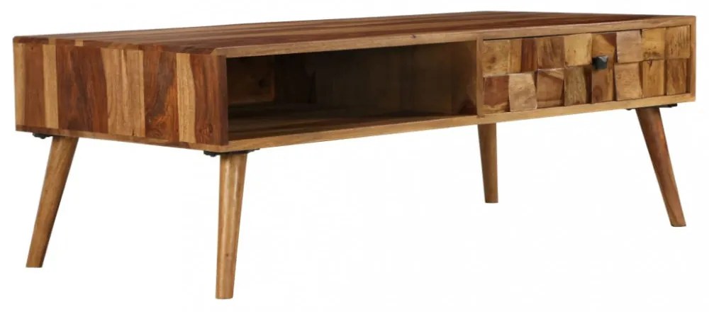 tömör rózsafa dohányzóasztal mézszínű felülettel 110x50x37 cm