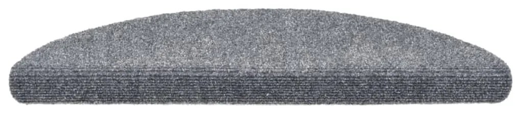 10db világosszürke lyukasztott öntapadó lépcsőszőnyeg 56x17x3cm