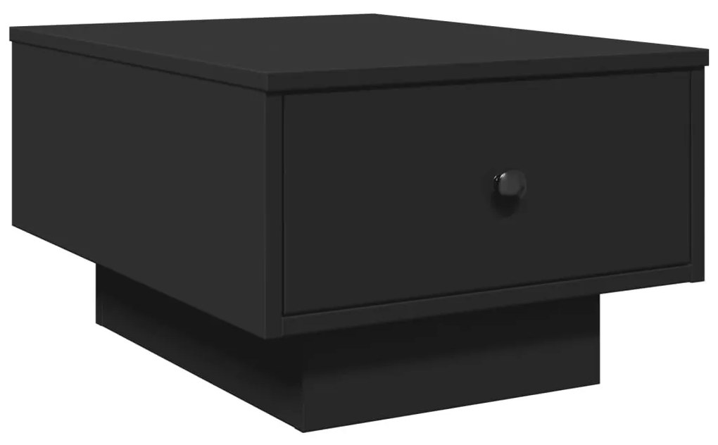 Fekete szerelt fa dohányzóasztal 60 x 45 x 31 cm