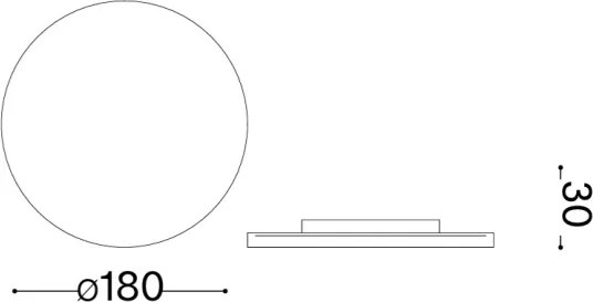 Ideal Lux - PUNTO LED kültéri fali lámpatest LED/9W/230V CRI átm. 18 cm IP54 fehér