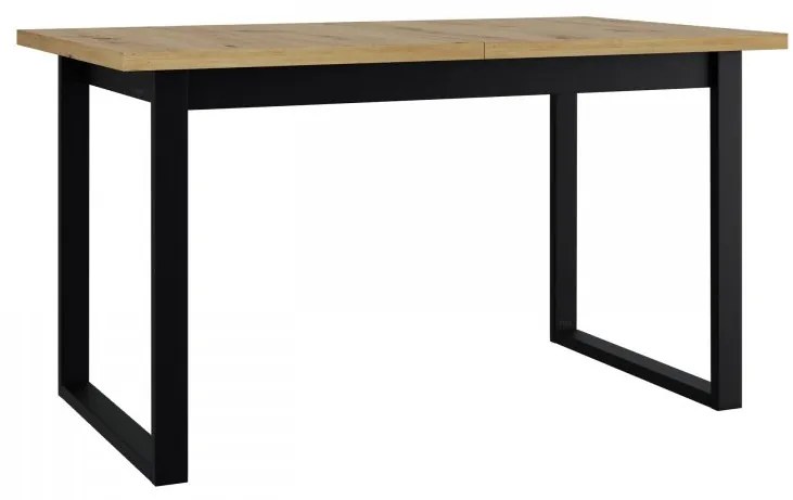 Széthúzható étkezőasztal Elarna 80 x 140 180 III (artisan tölgy + fekete)  (4-8 fő részére). 1105372