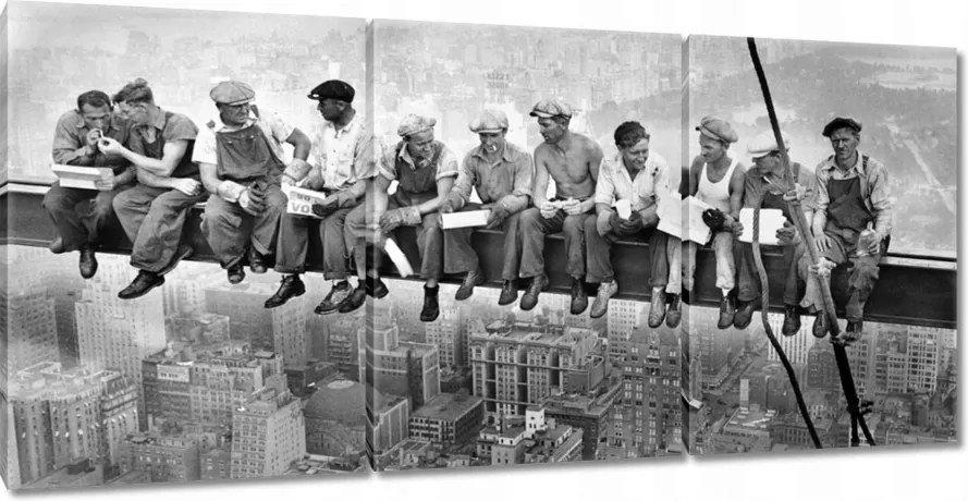 Vászonkép 210x100 Dolgozók a gerendán