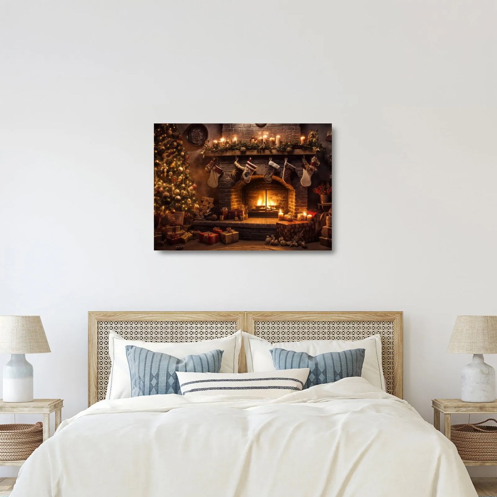 Üveg kép - Karácsonyi hangulat (70x50 cm)