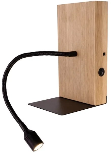 Spot-Light 5722174 - LED fali lámpa LECTOR LED/2,5W/230V USB tölgy