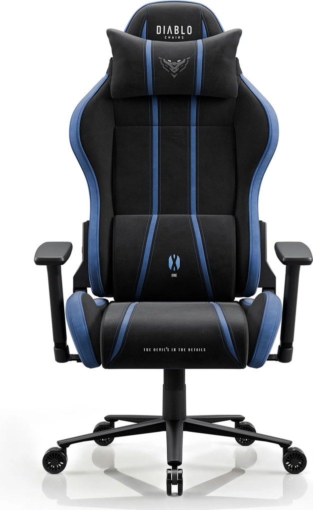 Gamer szék szövet King Size, fekete-kék: Diablo X-One 2.0 Night Blue
