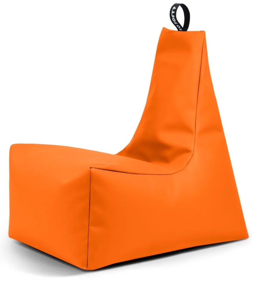 Narancssárga bőrutánzat gyerek babzsákfotel Icy M – So Soft?