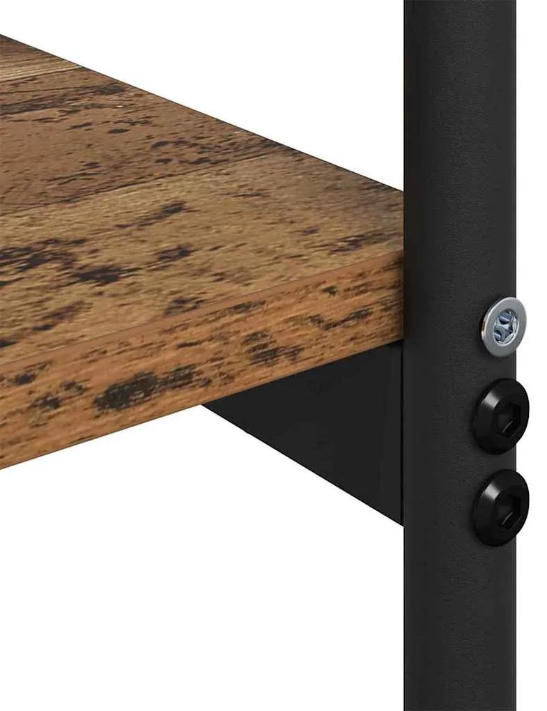 Konzolasztal polcokkal Régi fa 101 x 35 x 80.5 cm Faanyag
