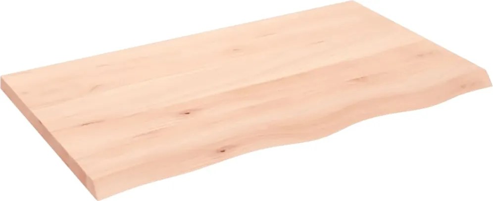 vidaXL kezeletlen tömör tölgyfa fali polc 100x60x(2-4) cm