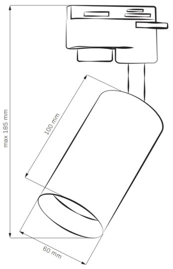 Spotlámpa sínrendszerhez MARIBEL 3xGU10/10W/230V +1 m sín rendszer