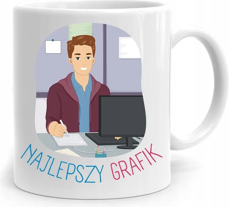 Ajándék Bögre A Legjobb Számítógépes Grafikusnak, fényképes nyomtatással